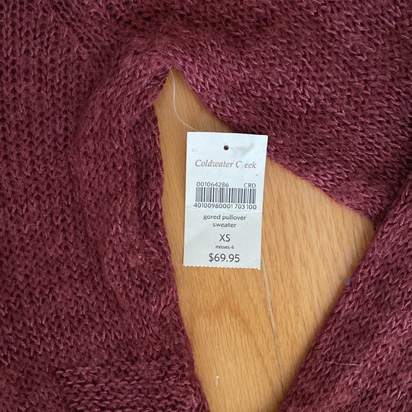 Coldwater Creek NWT Linen Blend V Neck Sweater - Picture 3 of 10
